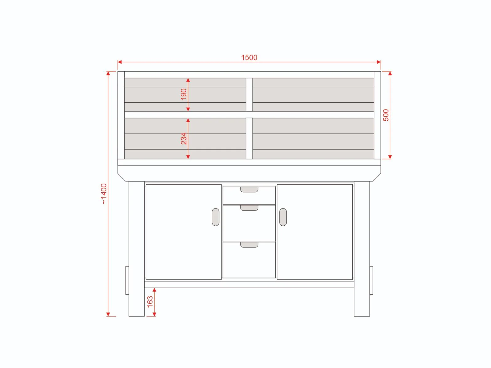 Acorn Heavy-duty Cupboard Workbench (V.5) - Image 6