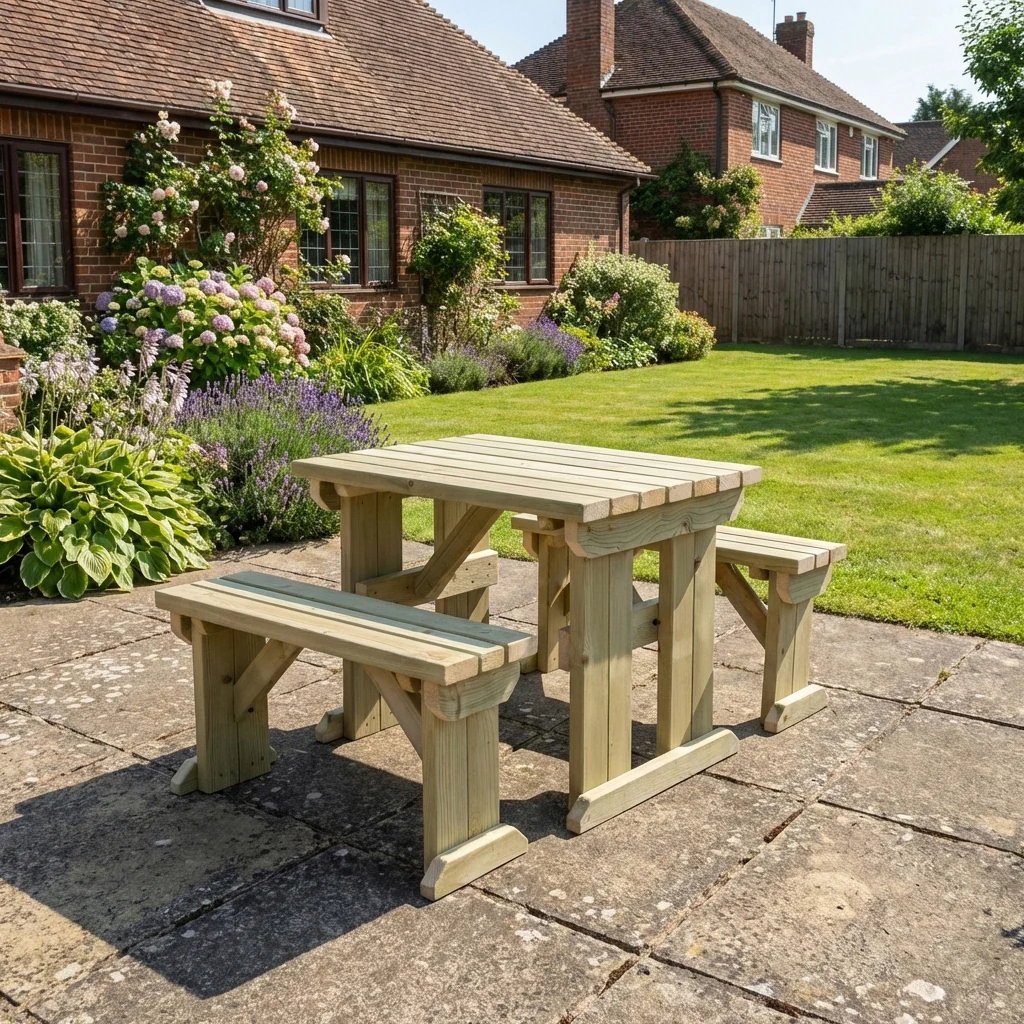 Aspen Picnic Table and Benches Set - Image 3