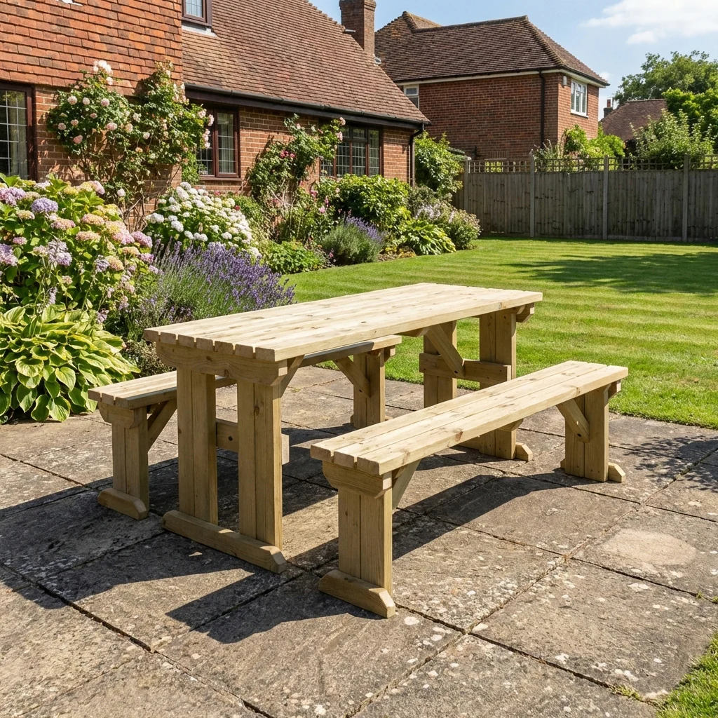 Aspen Picnic Table and Benches Set - Image 4