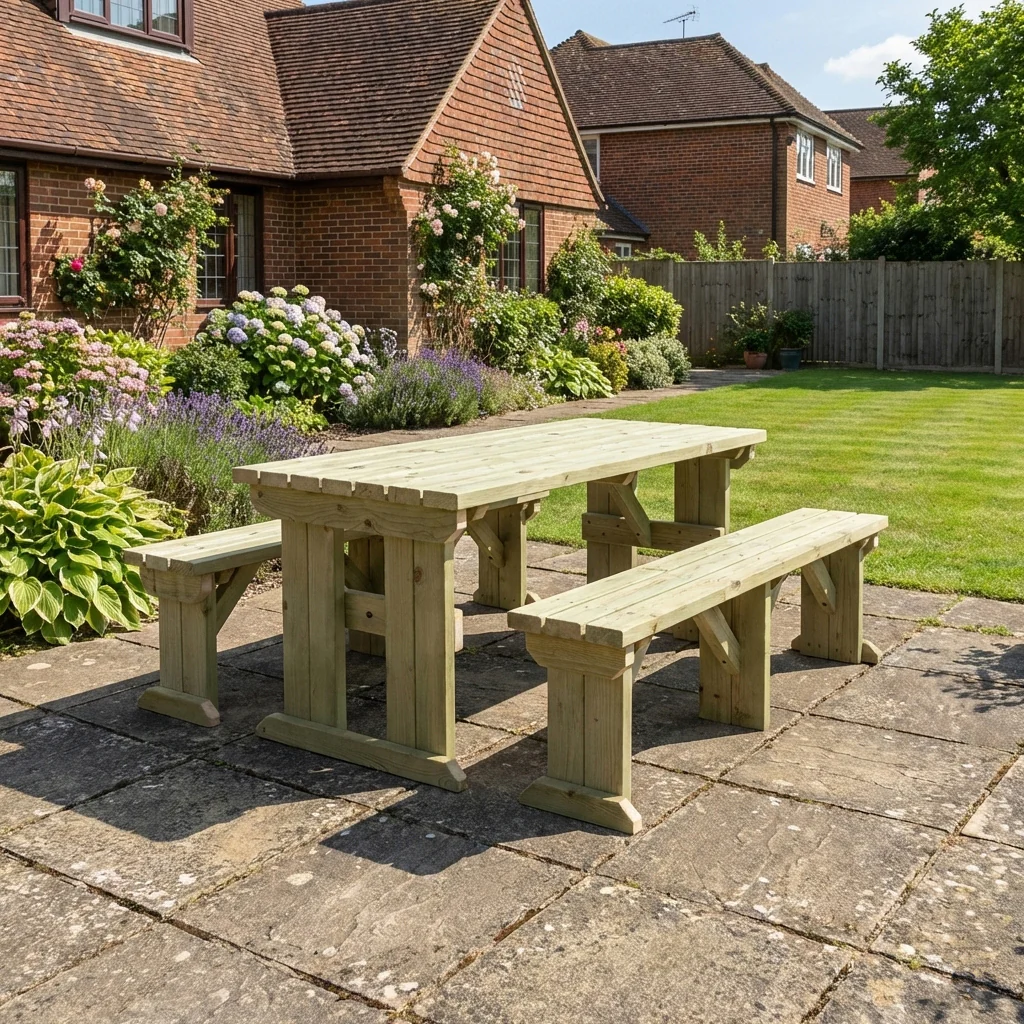Aspen Picnic Table and Benches Set - Image 5