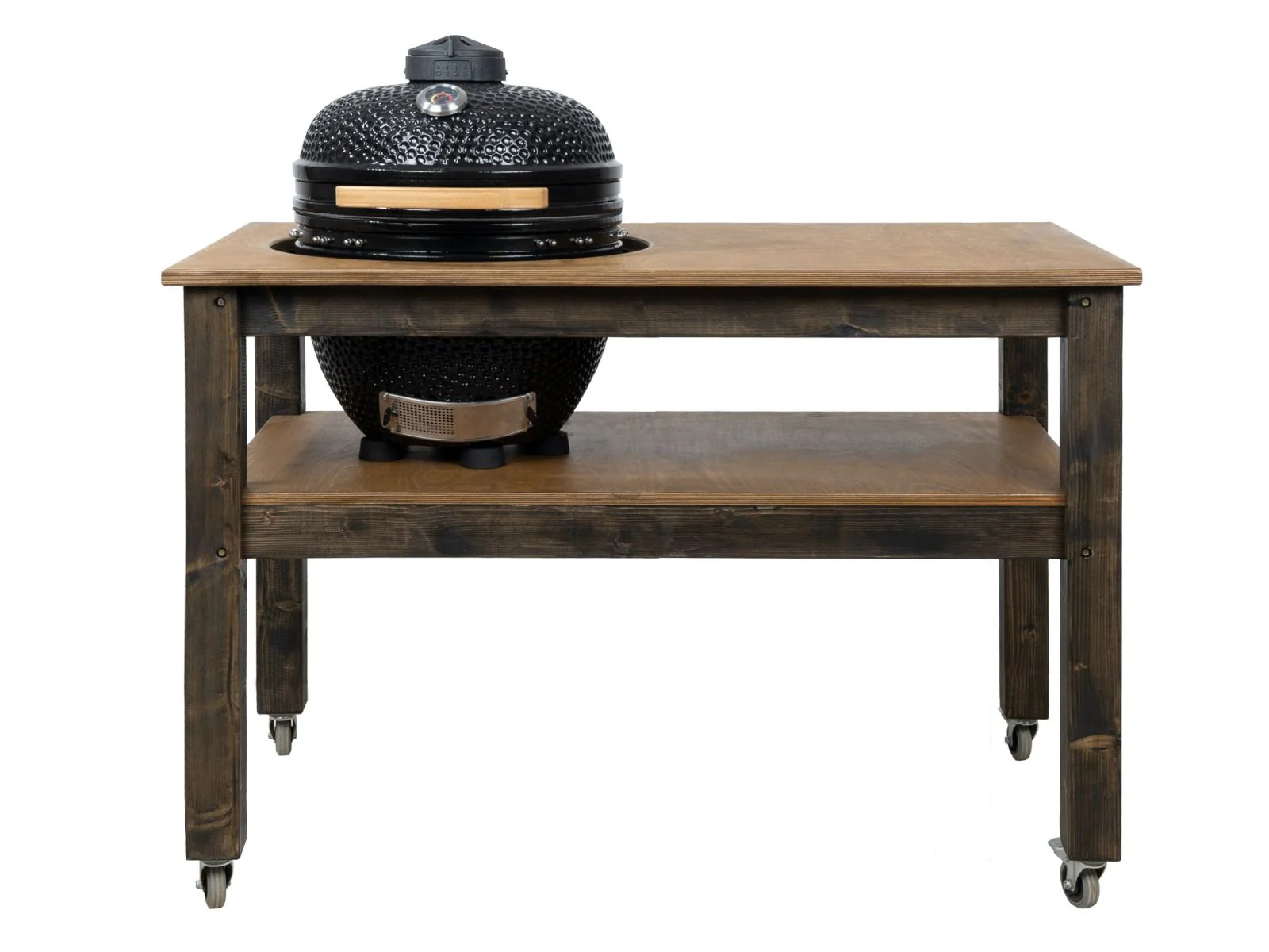BBQ Space Outdoor Kitchen Islands, for Kamado Egg (Large) Ceramic smoker (1.6m Length, with wheels)