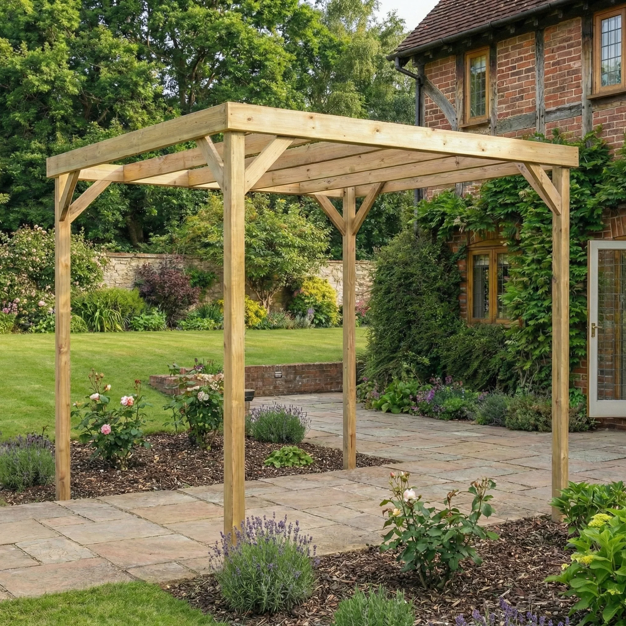 Box Wooden Garden Pergola Kit - Image 5