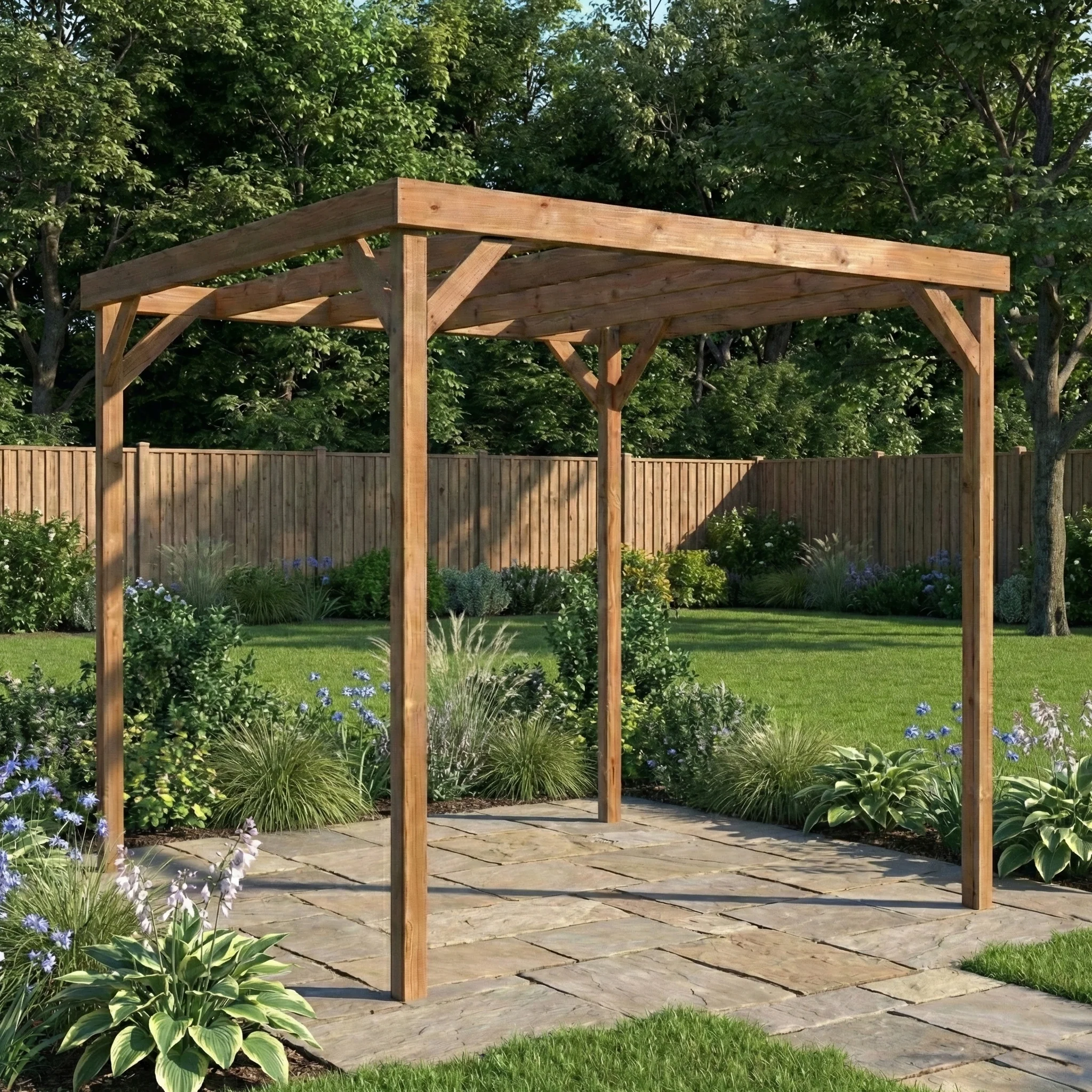 Box Wooden Garden Pergola Kit - Image 6