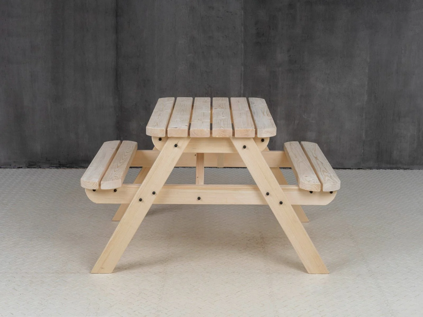 Classic Rounded Pub Style Picnic Bench and Table - Image 9
