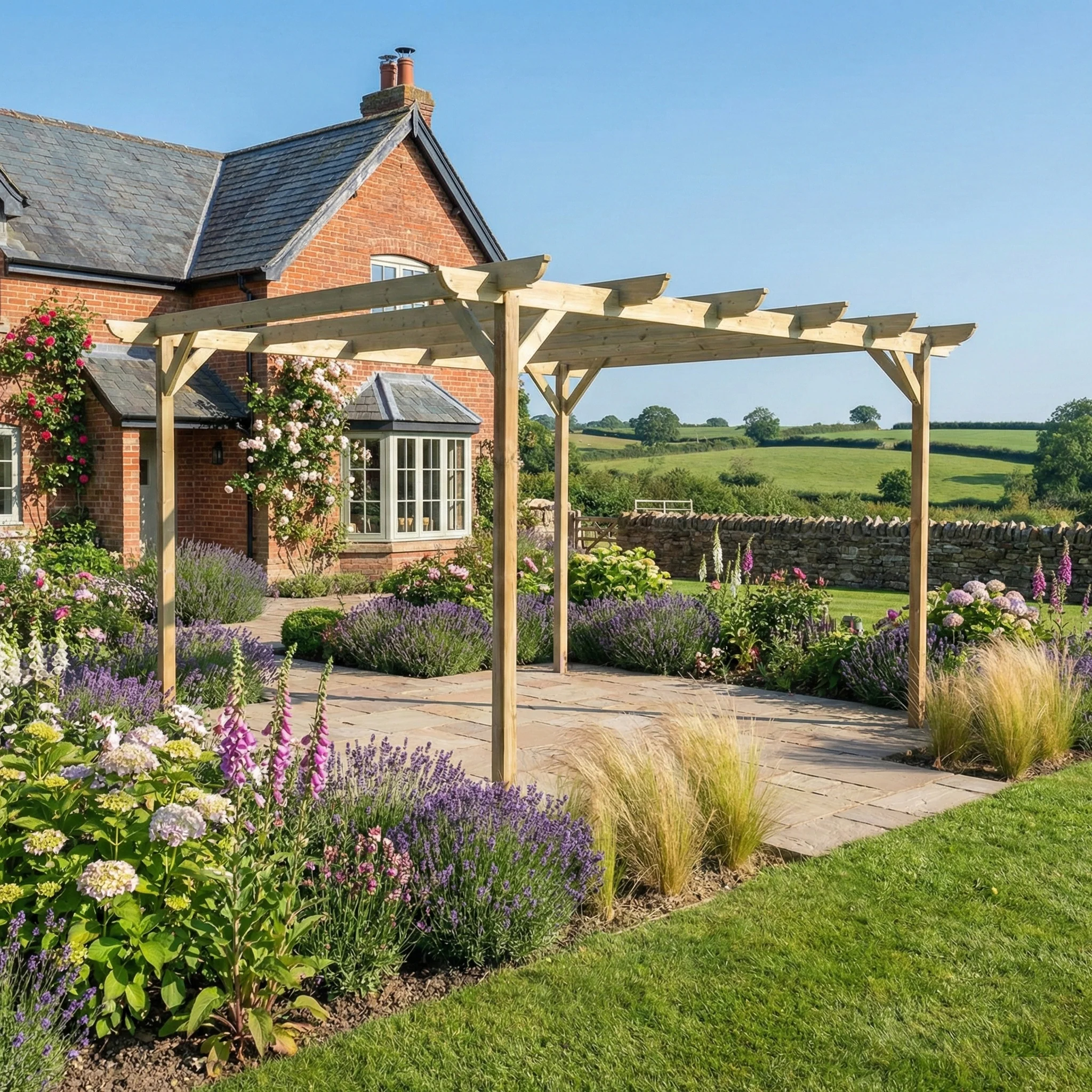 Corbel Wooden Garden Pergola Kit - Image 5