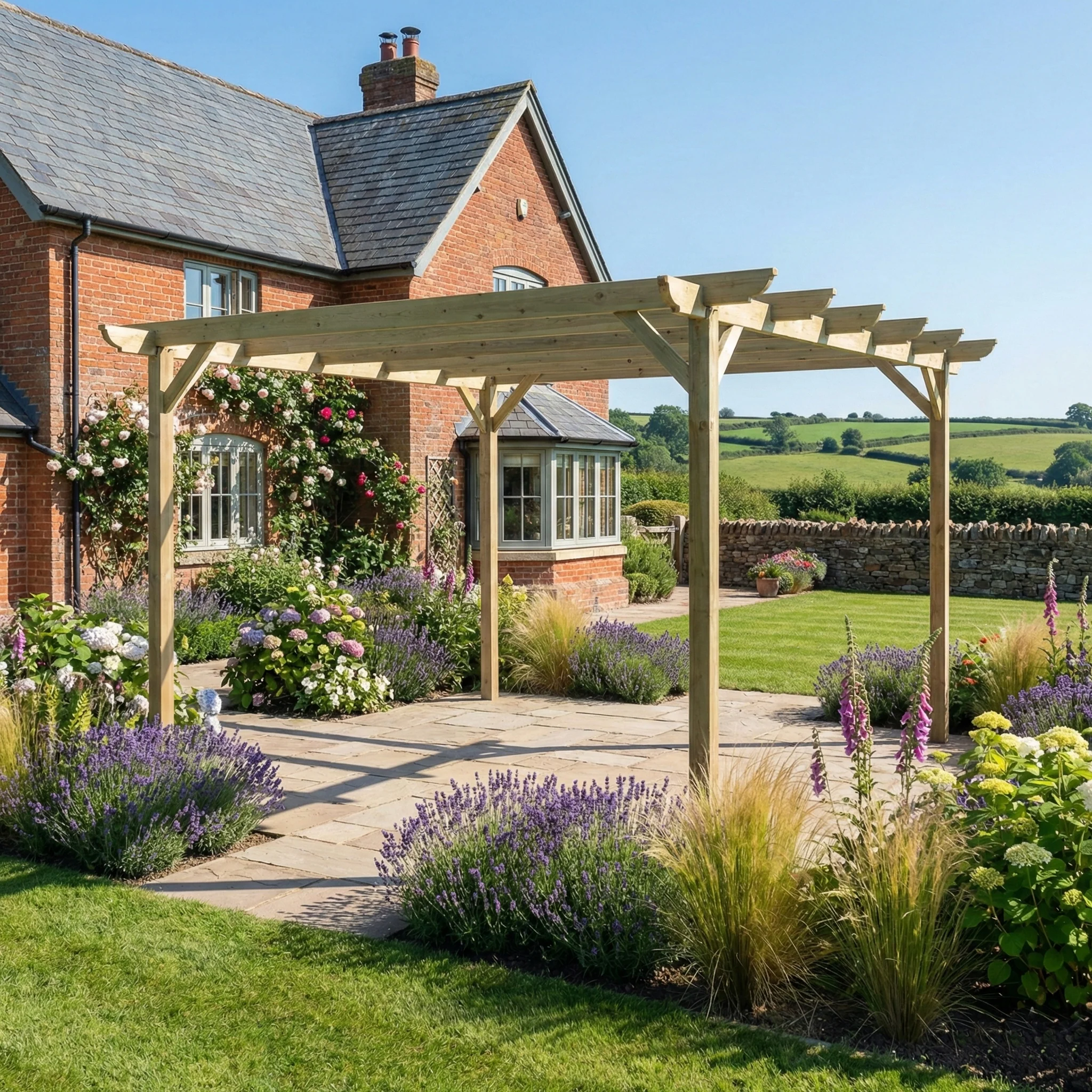 Corbel Wooden Garden Pergola Kit - Image 7