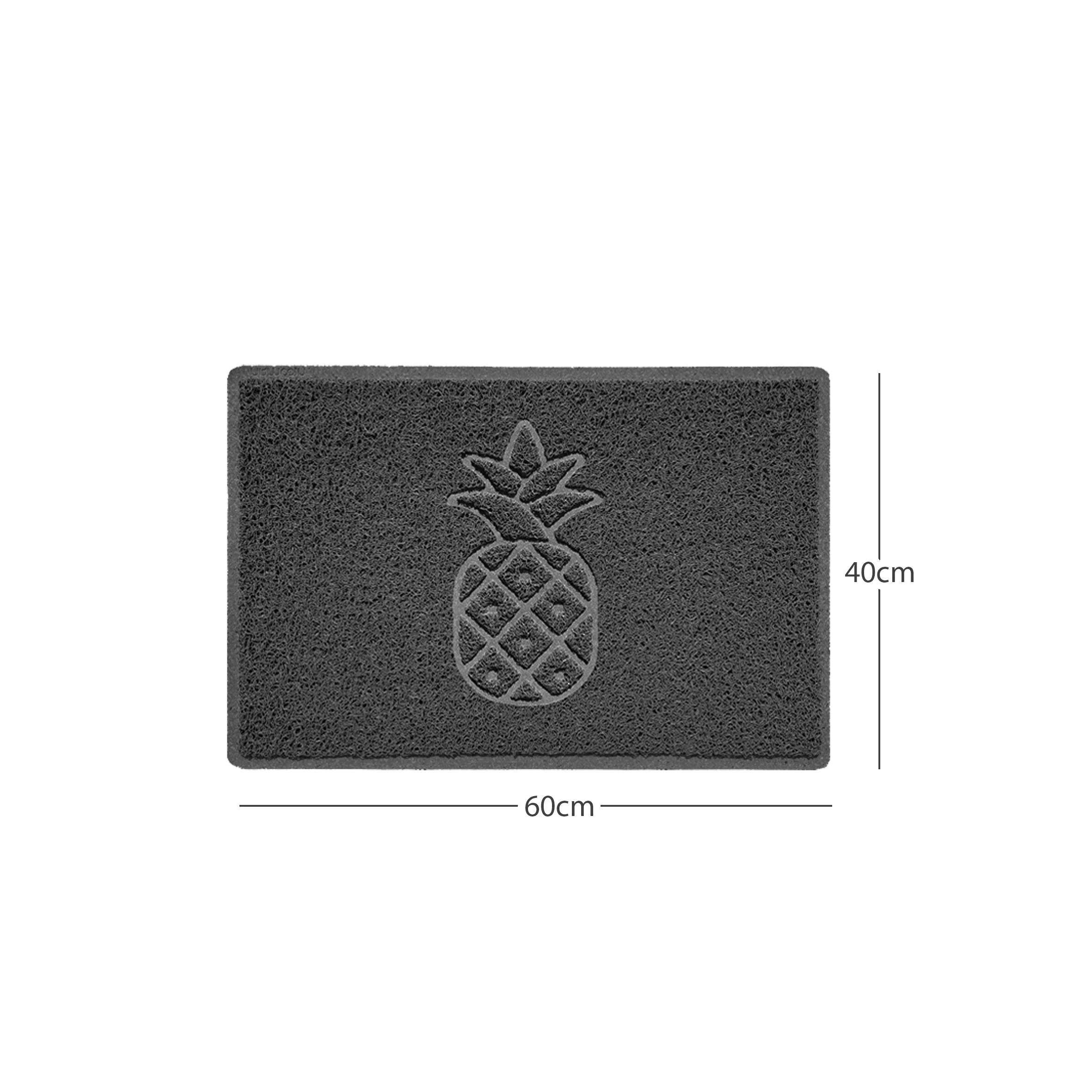 Embossed Pineapple Grey Spaghetti Door Mat - Image 6