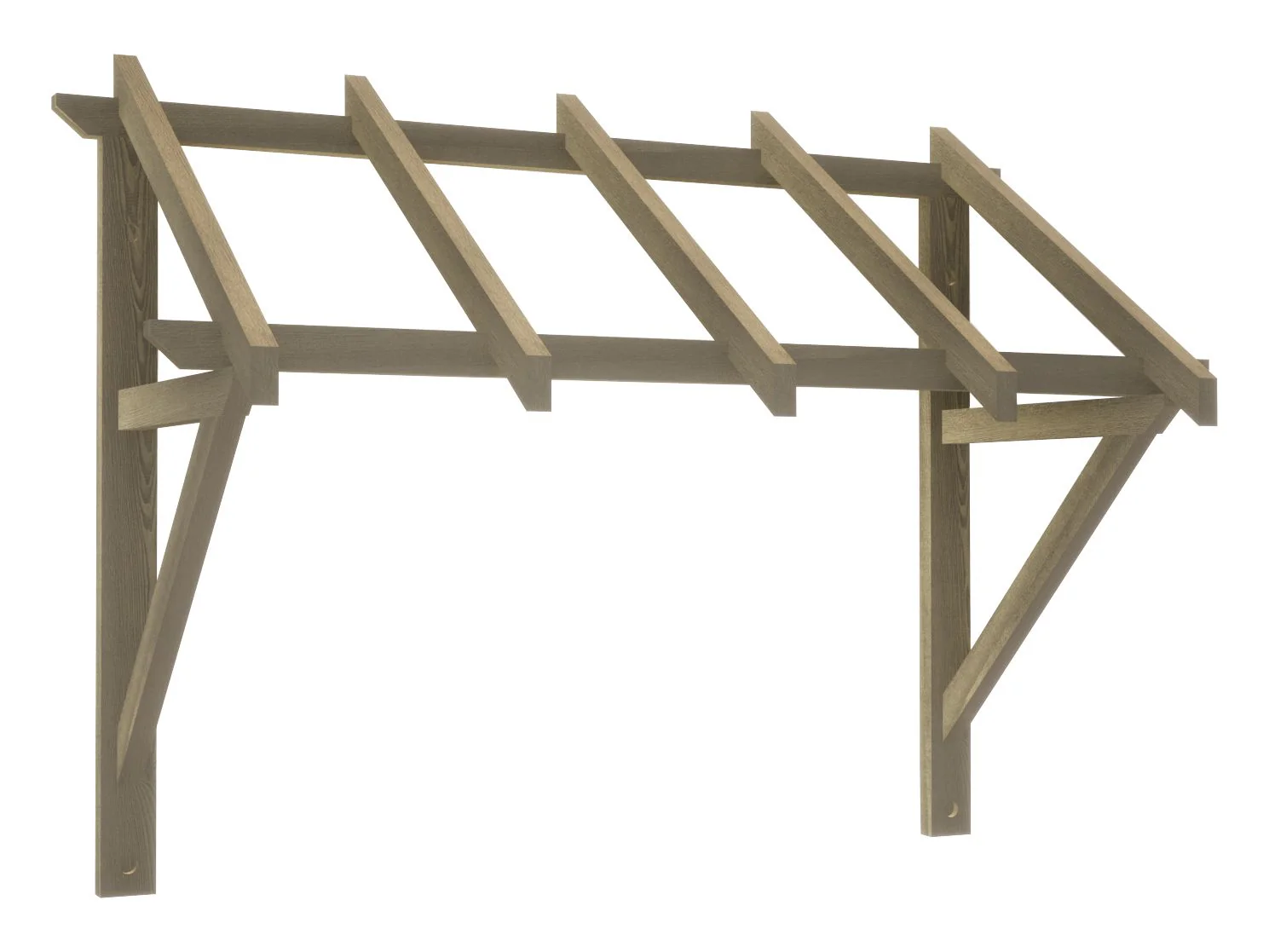 Flat roof Porch Canopy 1.8m