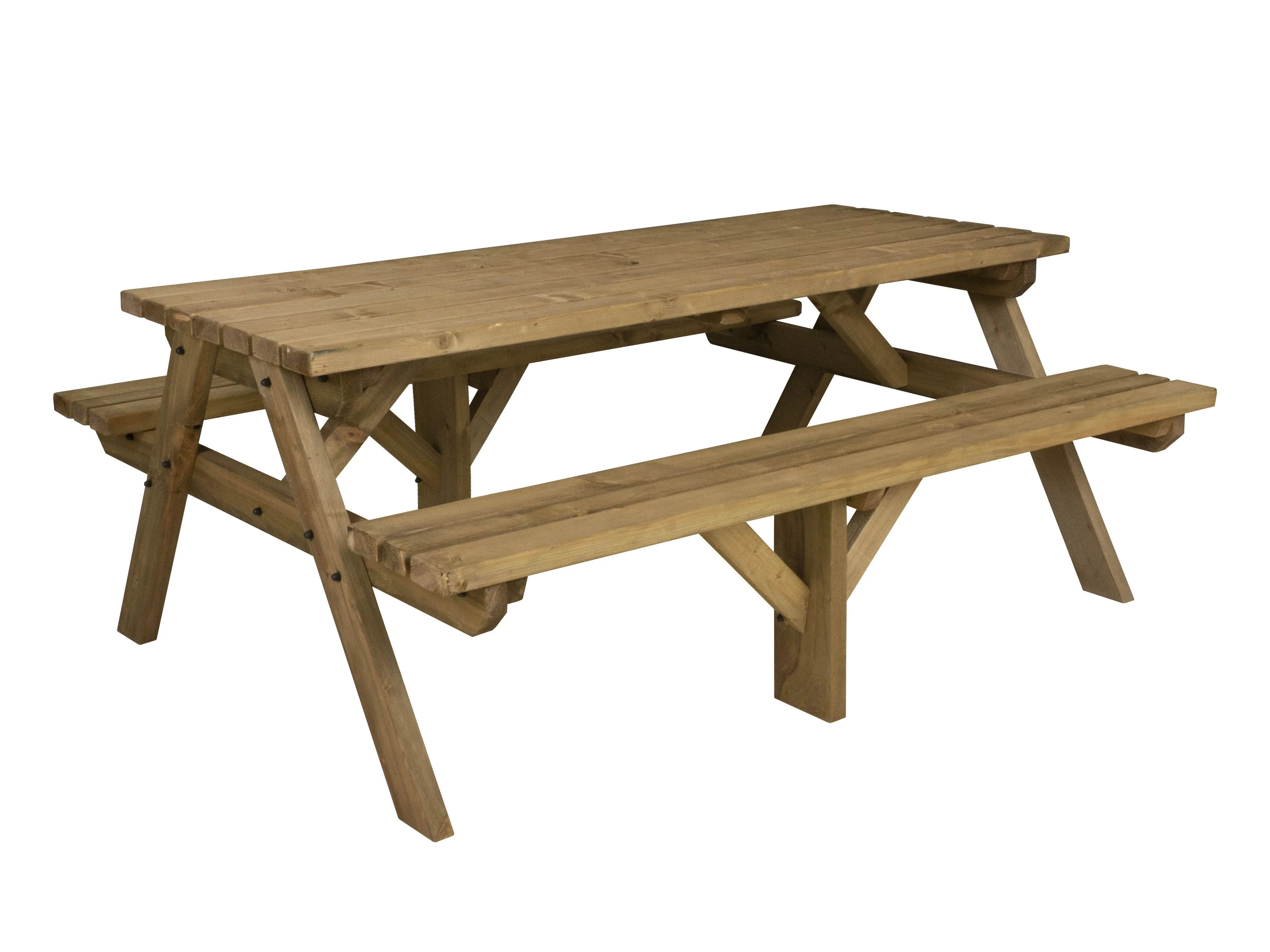 Fortem Pub Style Picnic Table and Benches Set - Rustic Finish - Image 13
