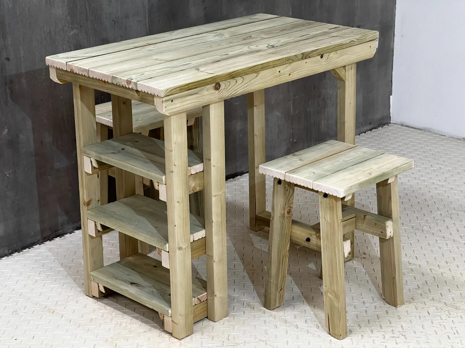 Garden potting table, multi purpose workbench (150cm + 2x chairs) - Image 7