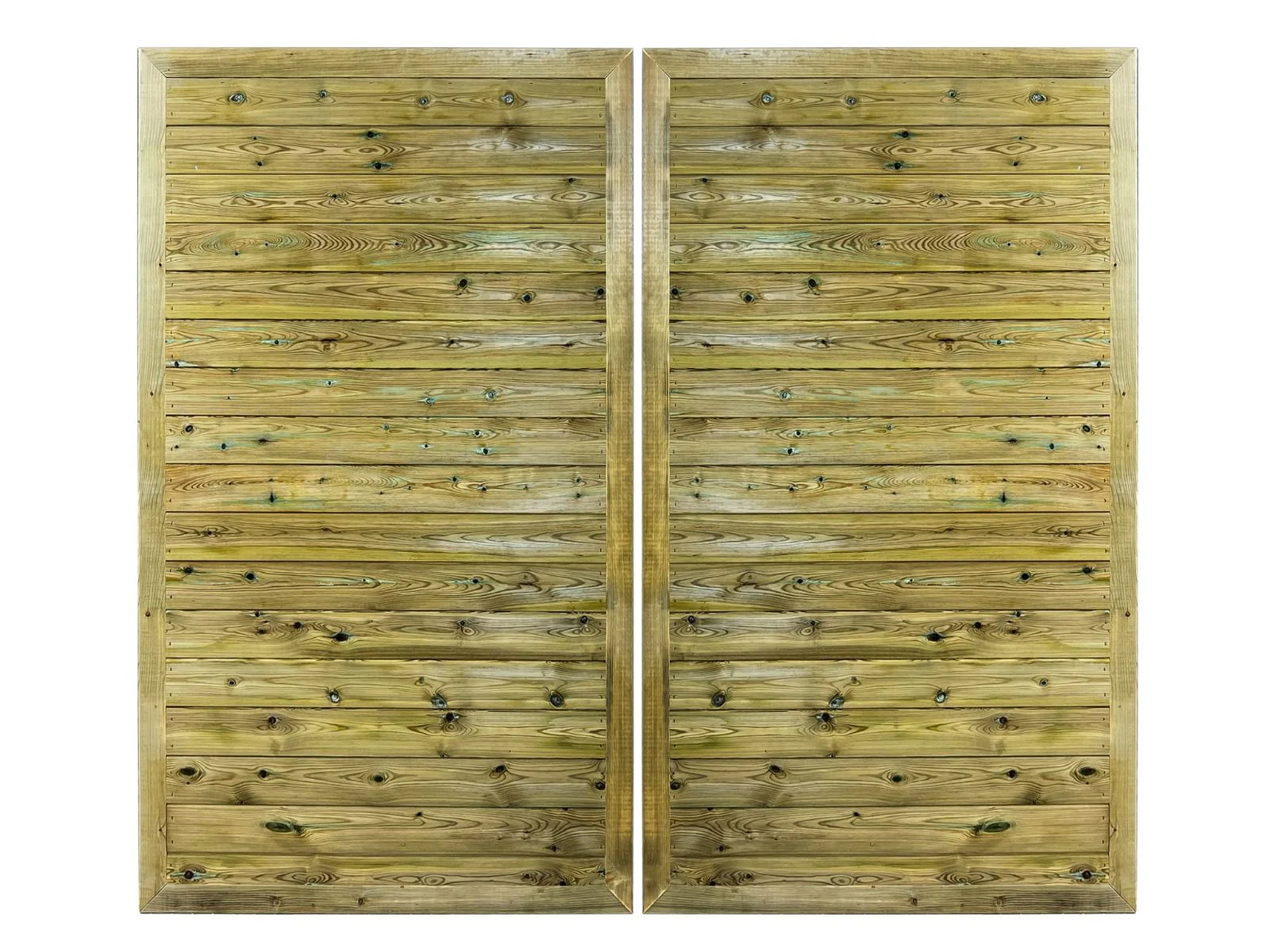 Pair Of Driveway Gates - Premium Horizontal Tongue And Groove - Height 120cm - Image 2