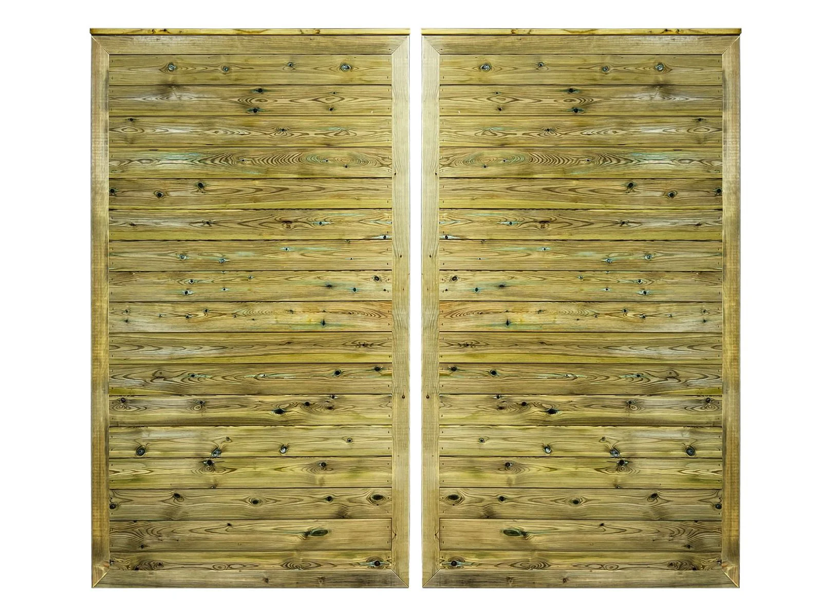 Pair Of Driveway Gates - Premium Horizontal Tongue And Groove - Height 120cm - Image 4