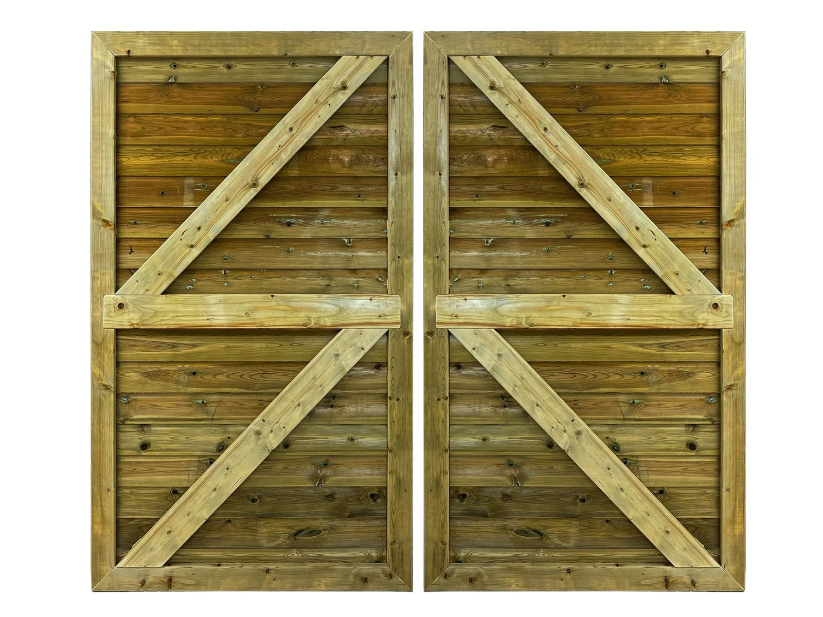 Pair Of Driveway Gates - Premium Horizontal Tongue And Groove - Height 180cm - Image 3