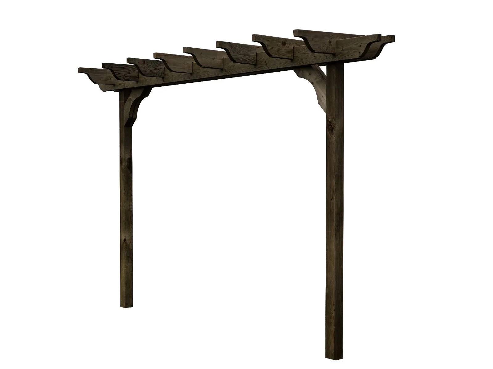 Sculpted Double Beam Pergola, Plant Climbing Arbour - Sculpted brace - Image 2
