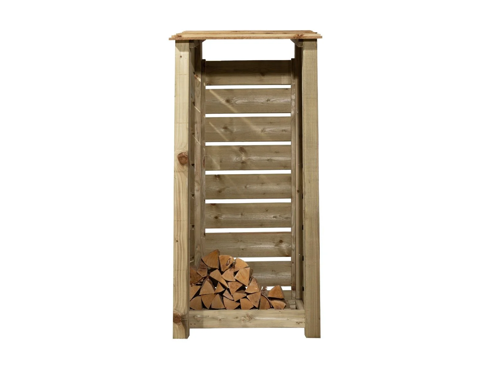 Slatted wooden log store W-79cm, H-126cm or 180cm, D-88cm - Image 3