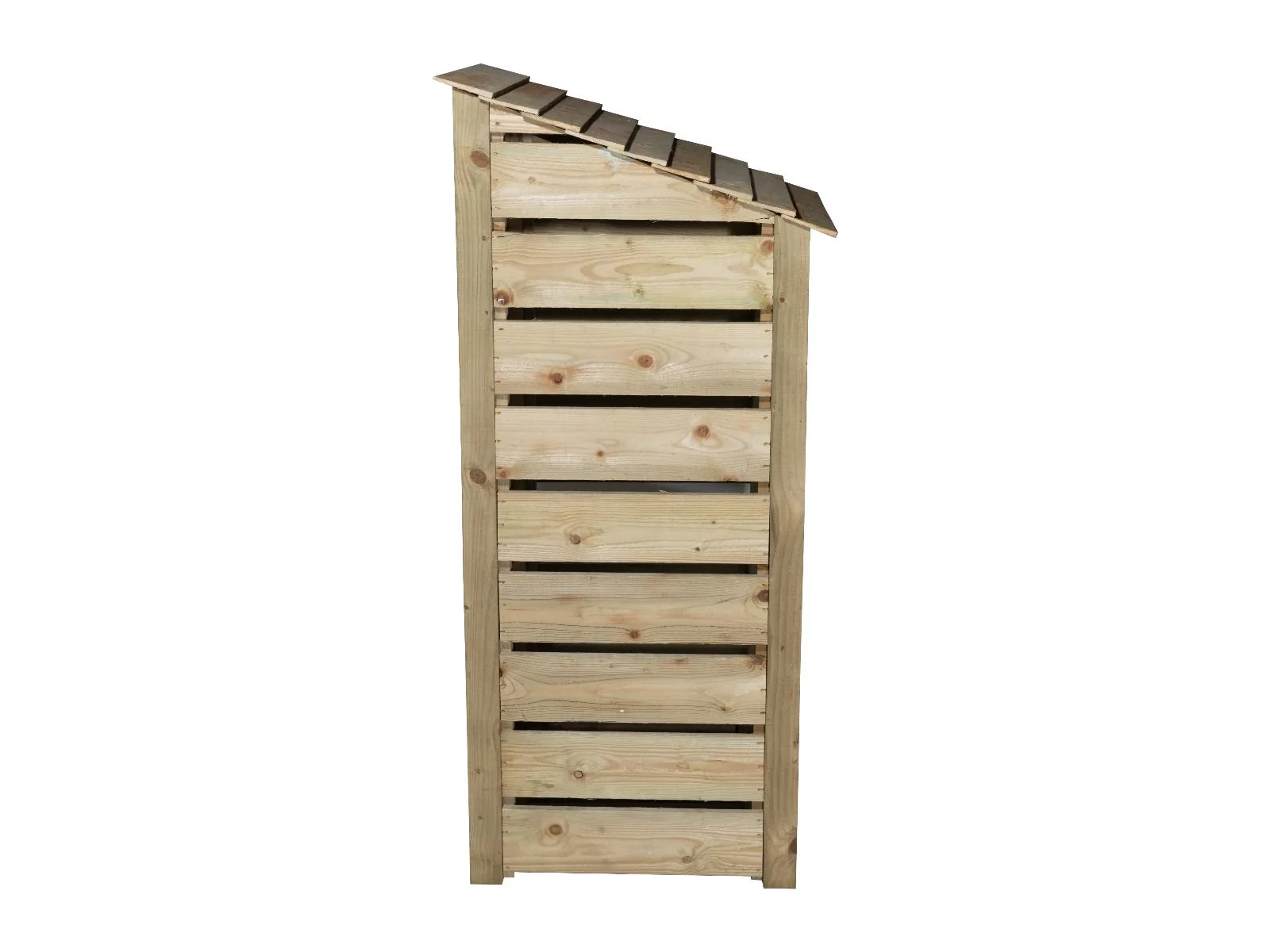 Slatted wooden log store W-79cm, H-126cm or 180cm, D-88cm - Image 4