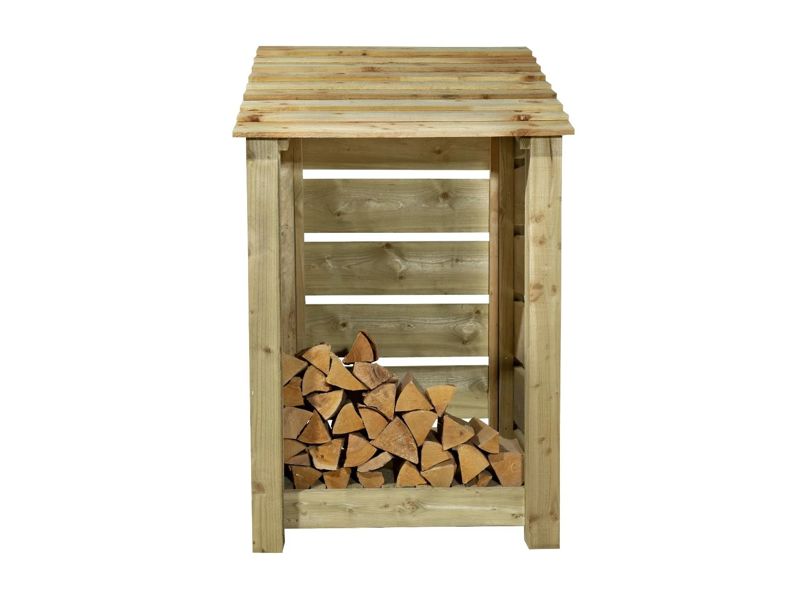 Slatted wooden log store W-79cm, H-126cm or 180cm, D-88cm - Image 6