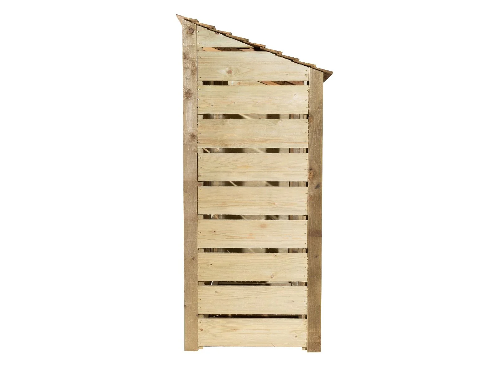 Slatted Wooden Log Store with Doors W-187cm, H-126cm or 180cm, D-88cm - Image 3