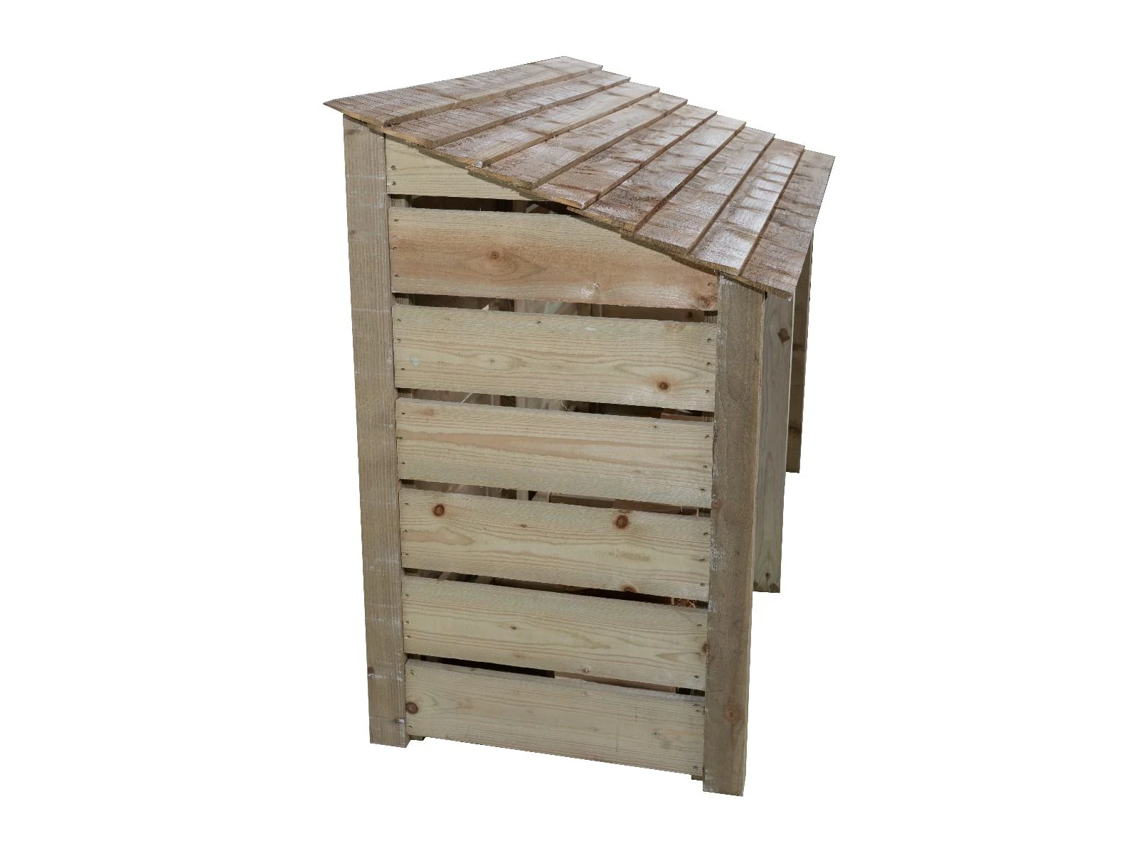 Slatted Wooden Log Store with Doors W-187cm, H-126cm or 180cm, D-88cm - Image 9