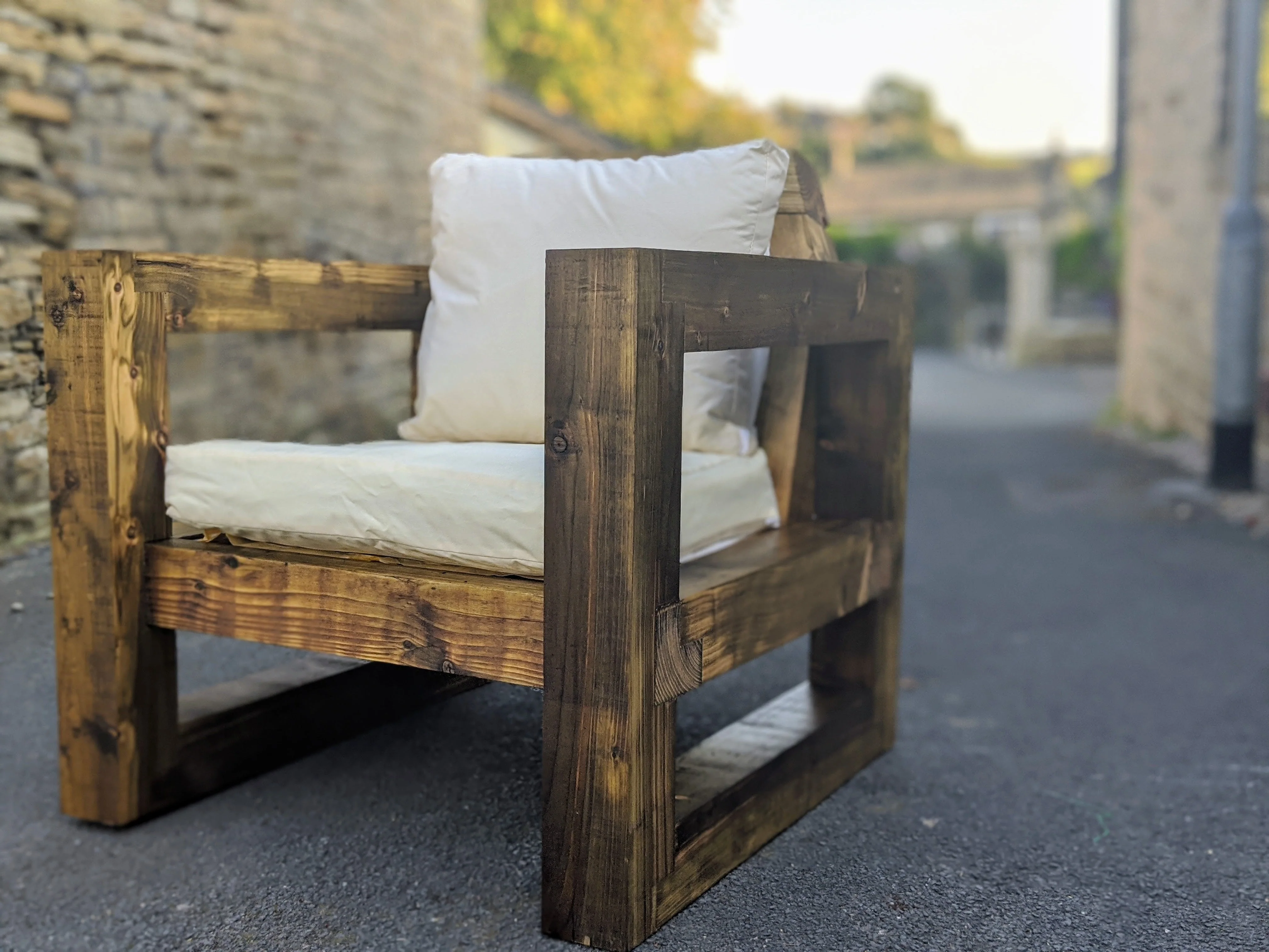 Solid Wood Garden Chair/Lounger Half set - Image 7