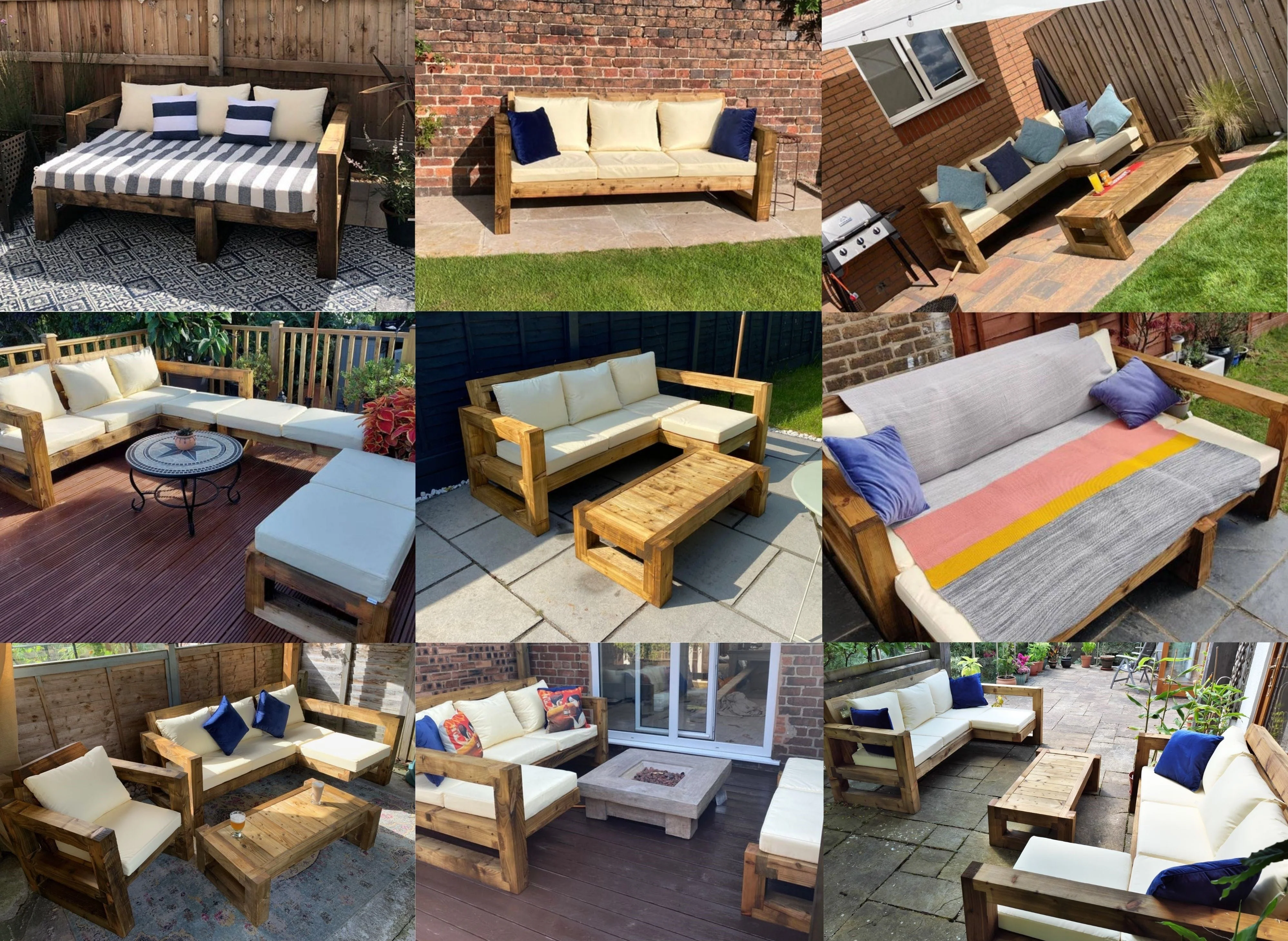 Solid Wood Garden Chair/Lounger Half set - Image 9