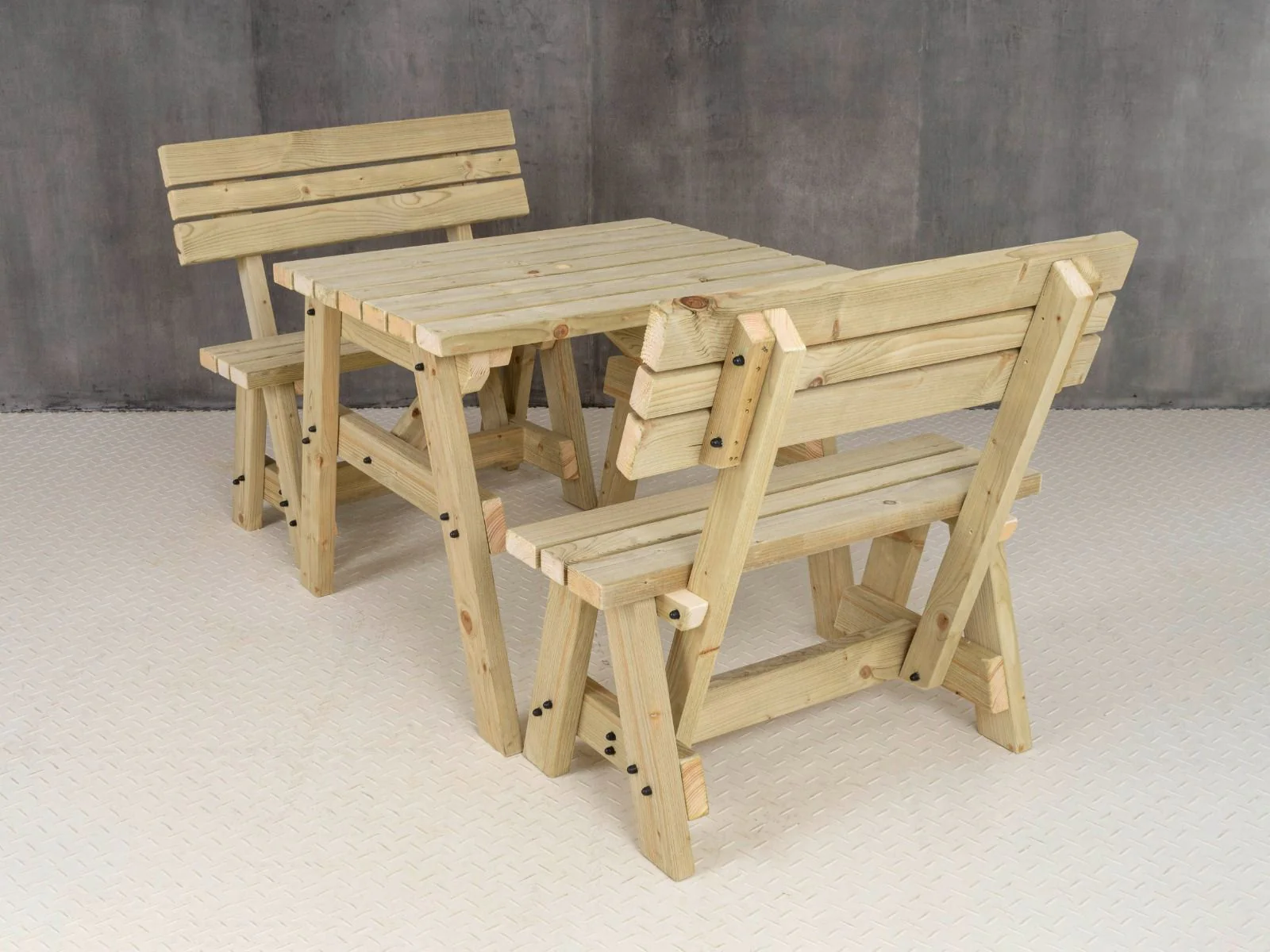 Victoria Picnic Table and Benches Set With Backrest - Image 14