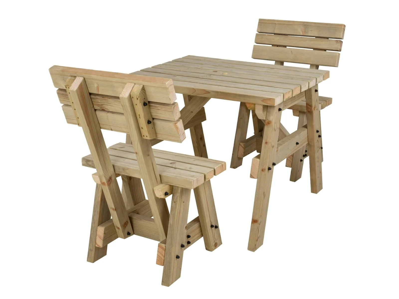 Victoria Space Saving Picnic Table and Benches Set With Backrest - Image 10