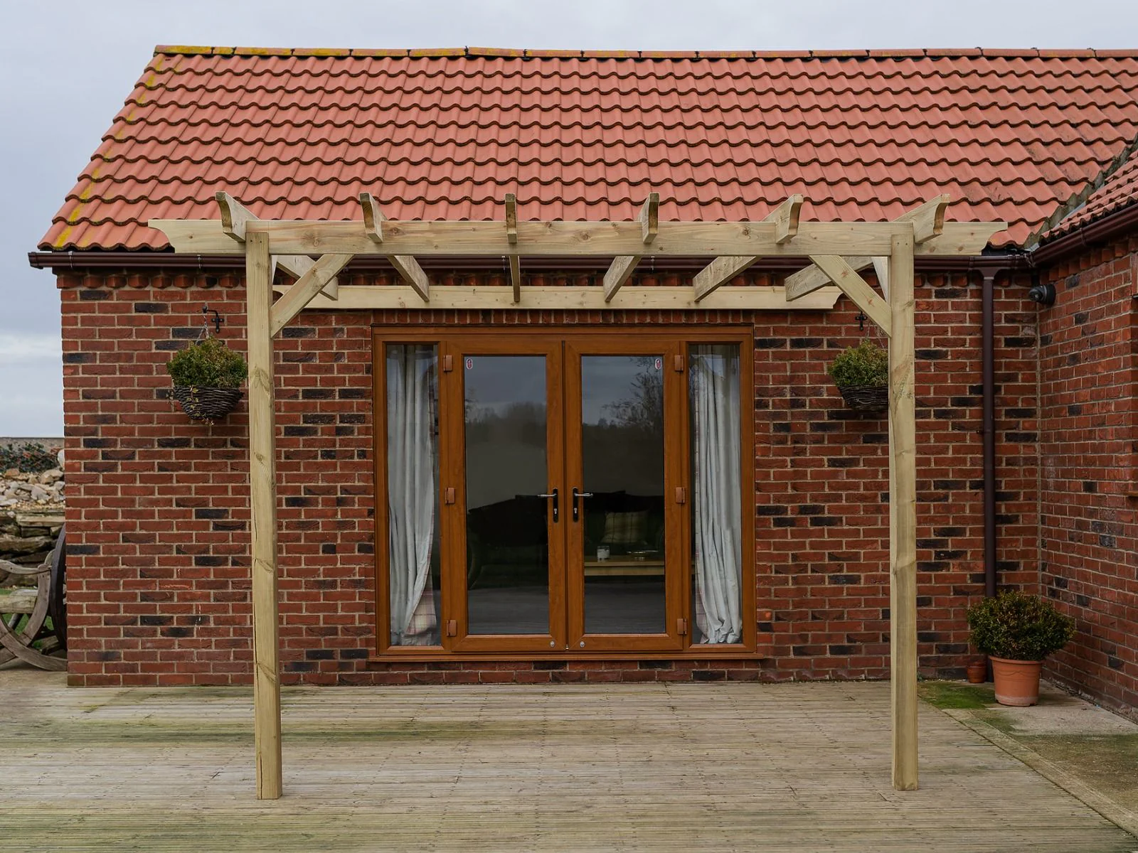 Wall Mounted Wooden Pergola Kit - Champion Design - Image 2
