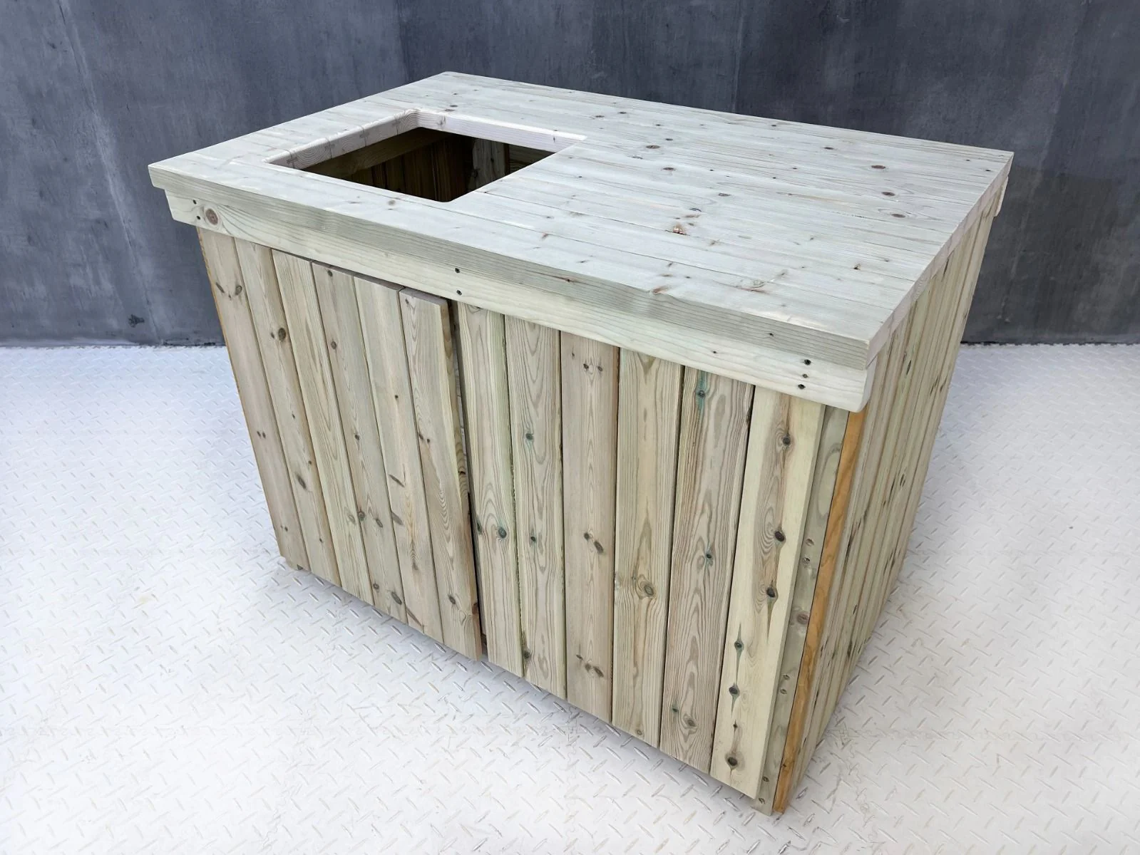 Wooden Garden Cupboard Table V.2 (optional sink cut-out) - Image 4