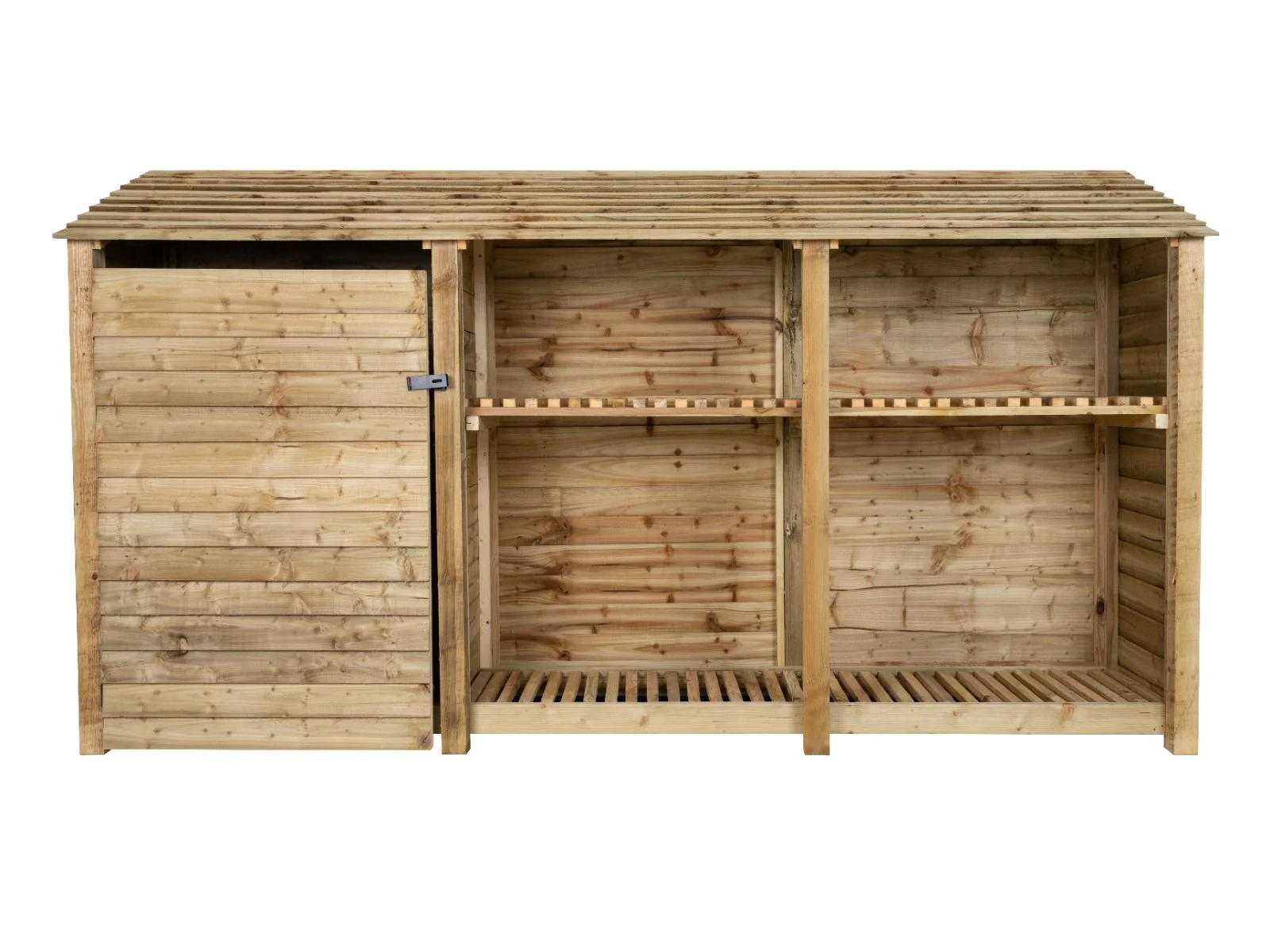 Wooden Garden Tool Storage with Shelf W-335cm, H-126cm or 180cm, D-88cm