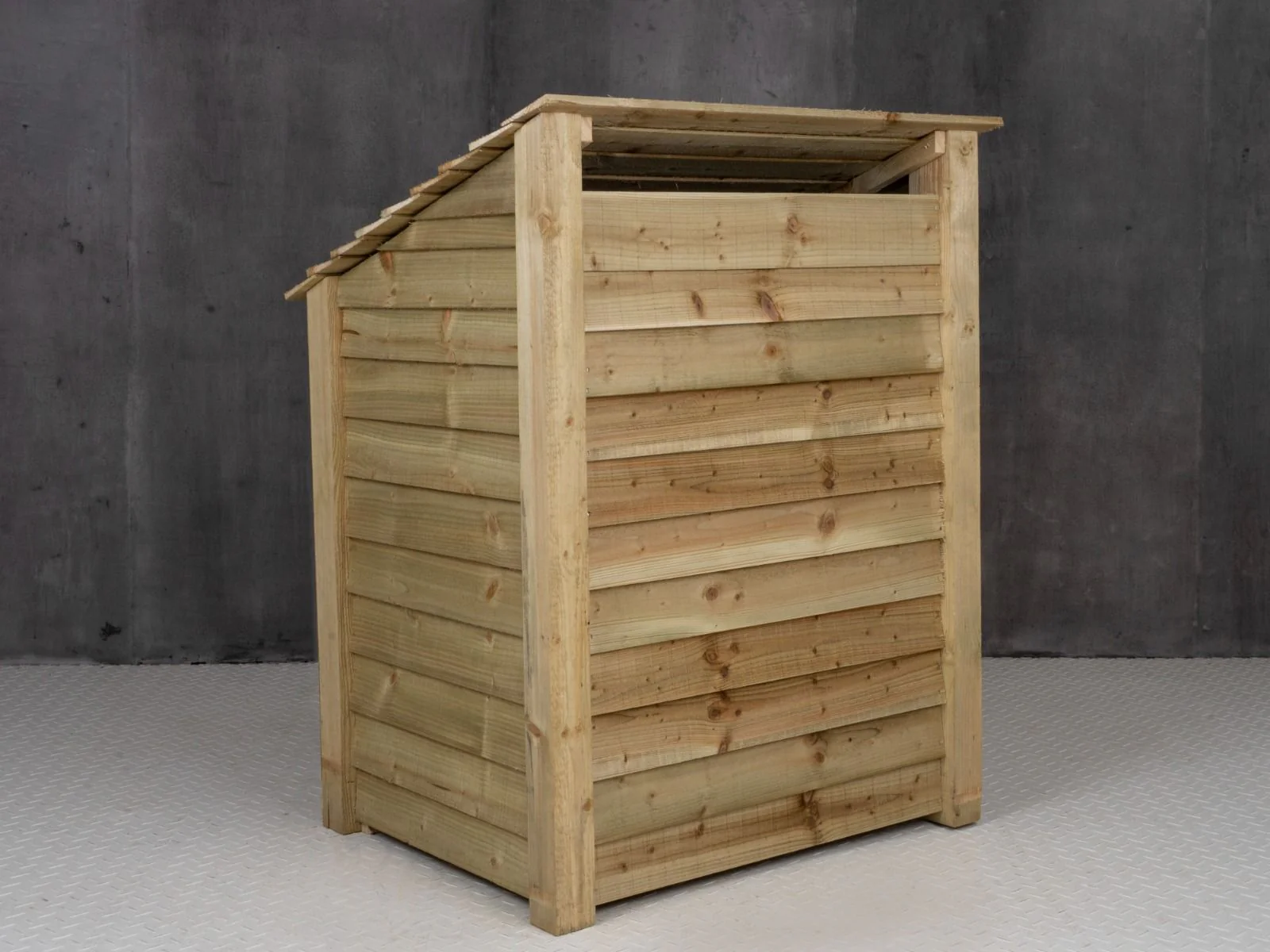 Wooden Log Store with Door and Shelf W-99cm, H-126cm Or 180cm, D-88cm - Image 7