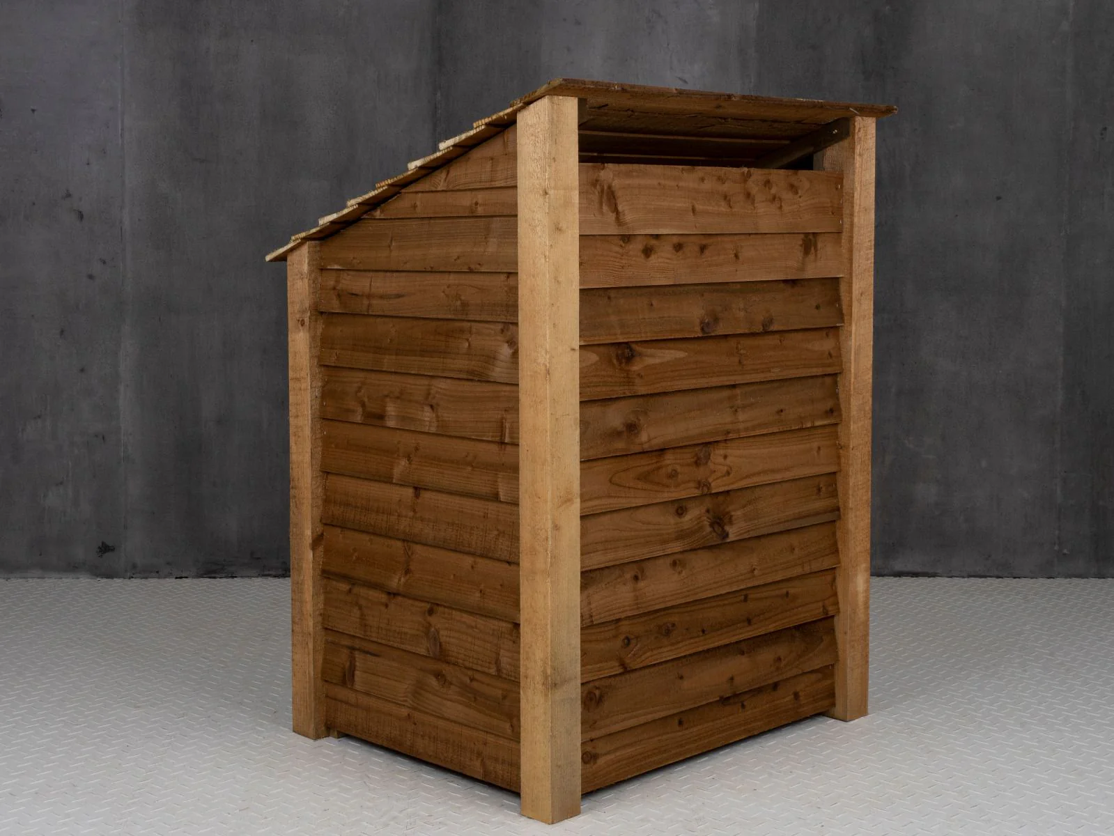 Wooden Log Store with Door W-99cm, H-126cm Or 180cm, D-88cm - Brown Finish - Image 6