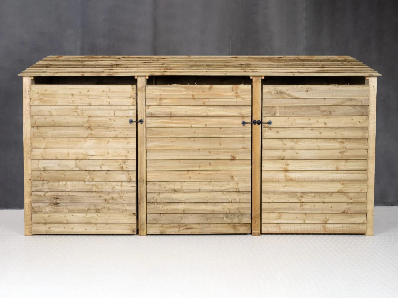 Wooden Log Store with Doors and Shelf W-335cm, H-126cm or 180cm, D-88cm - Image 4