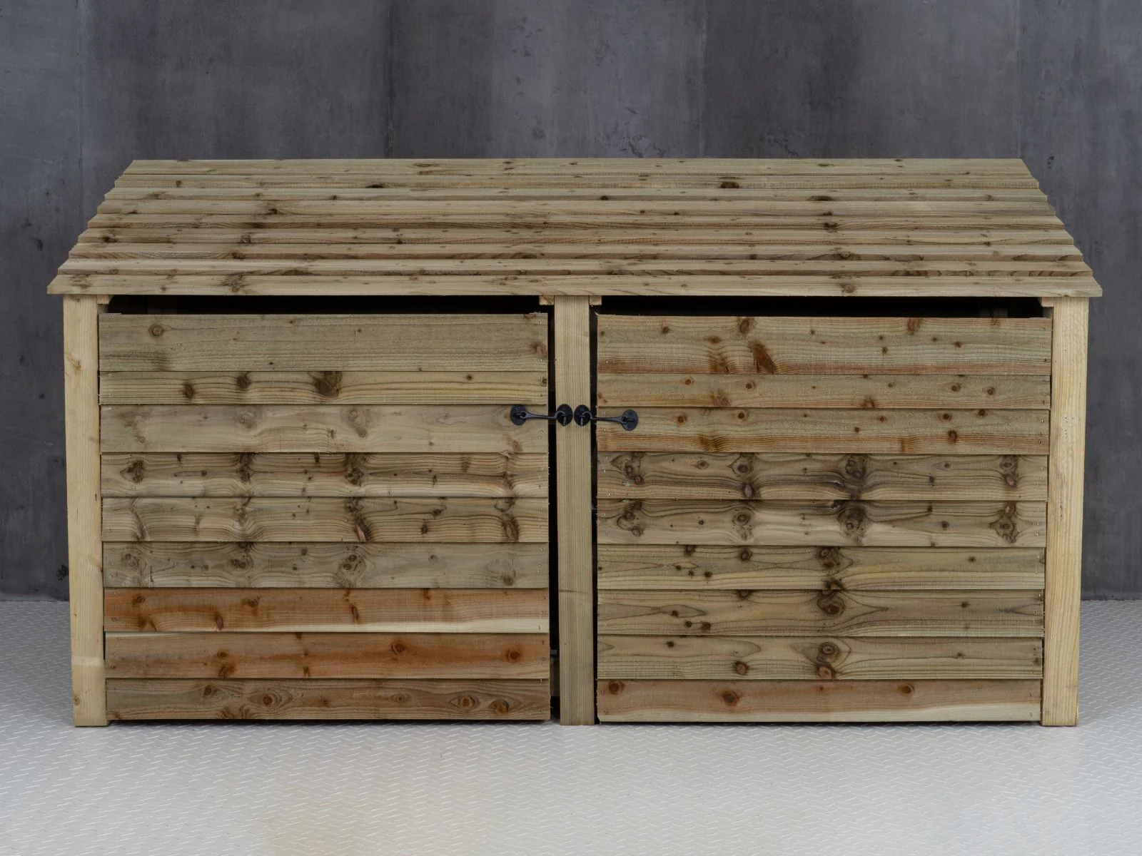 Wooden Log Store with Doors W-227cm, H-126cm or 180cm, D-88cm - Image 7