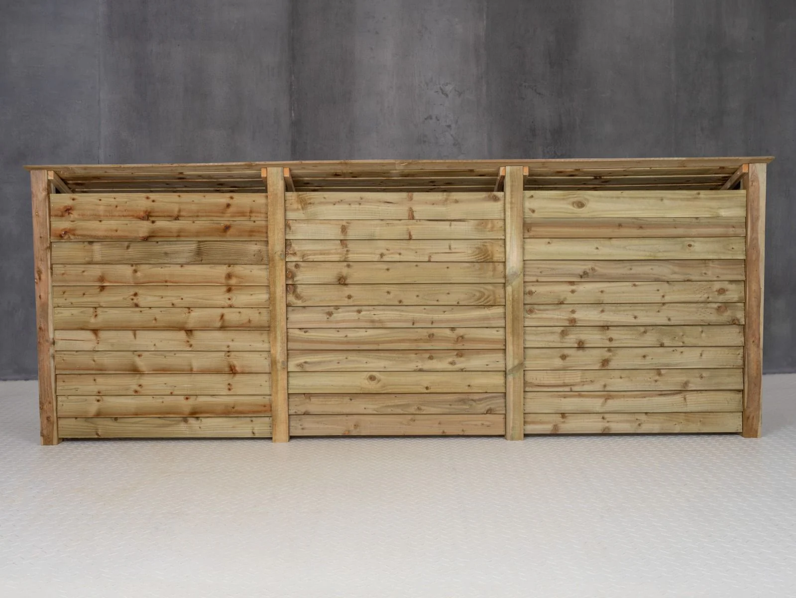 Wooden Log Store with Doors W-335cm, H-126cm or 180cm, D-88cm - Image 6