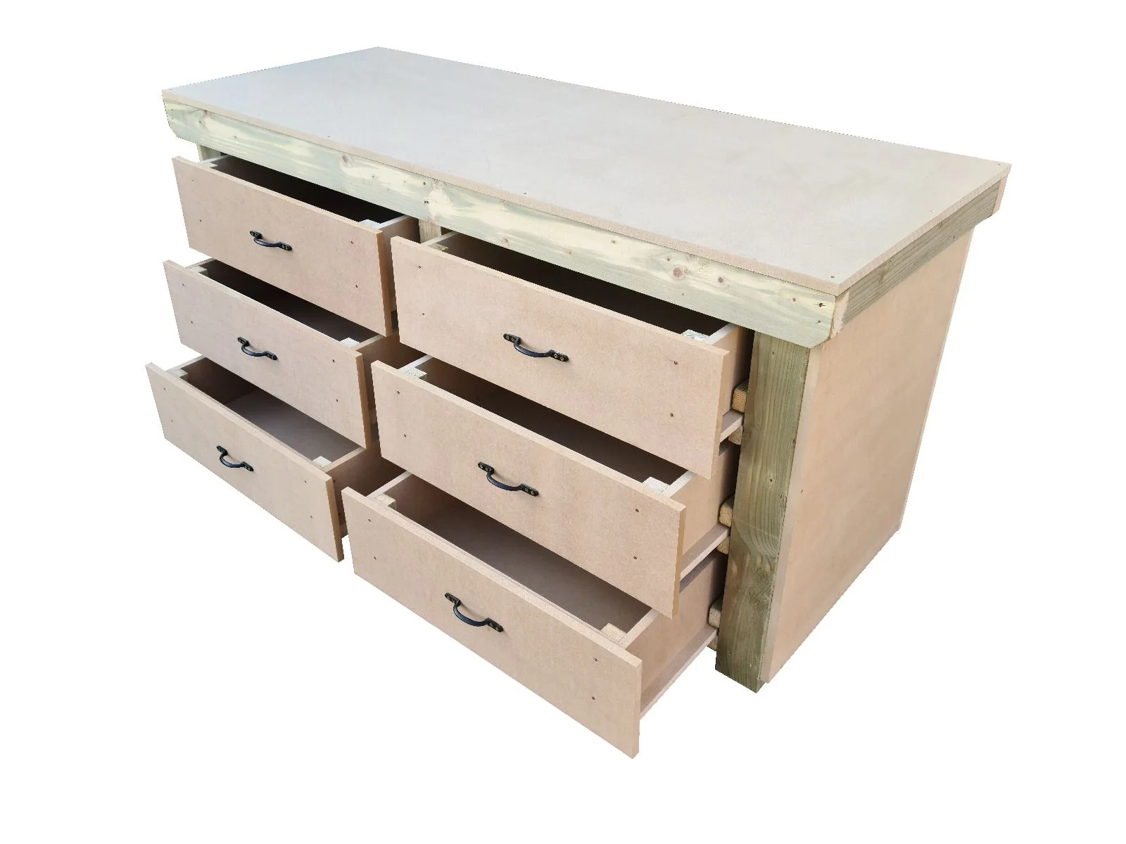 Wooden Mdf Top Workbench, Tool Cabinet (V.2) With Drawers - Image 4