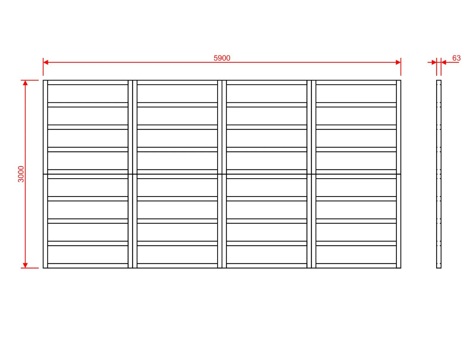 Wooden shed bases 20x10 (W-590cm x D-300cm) - Image 4