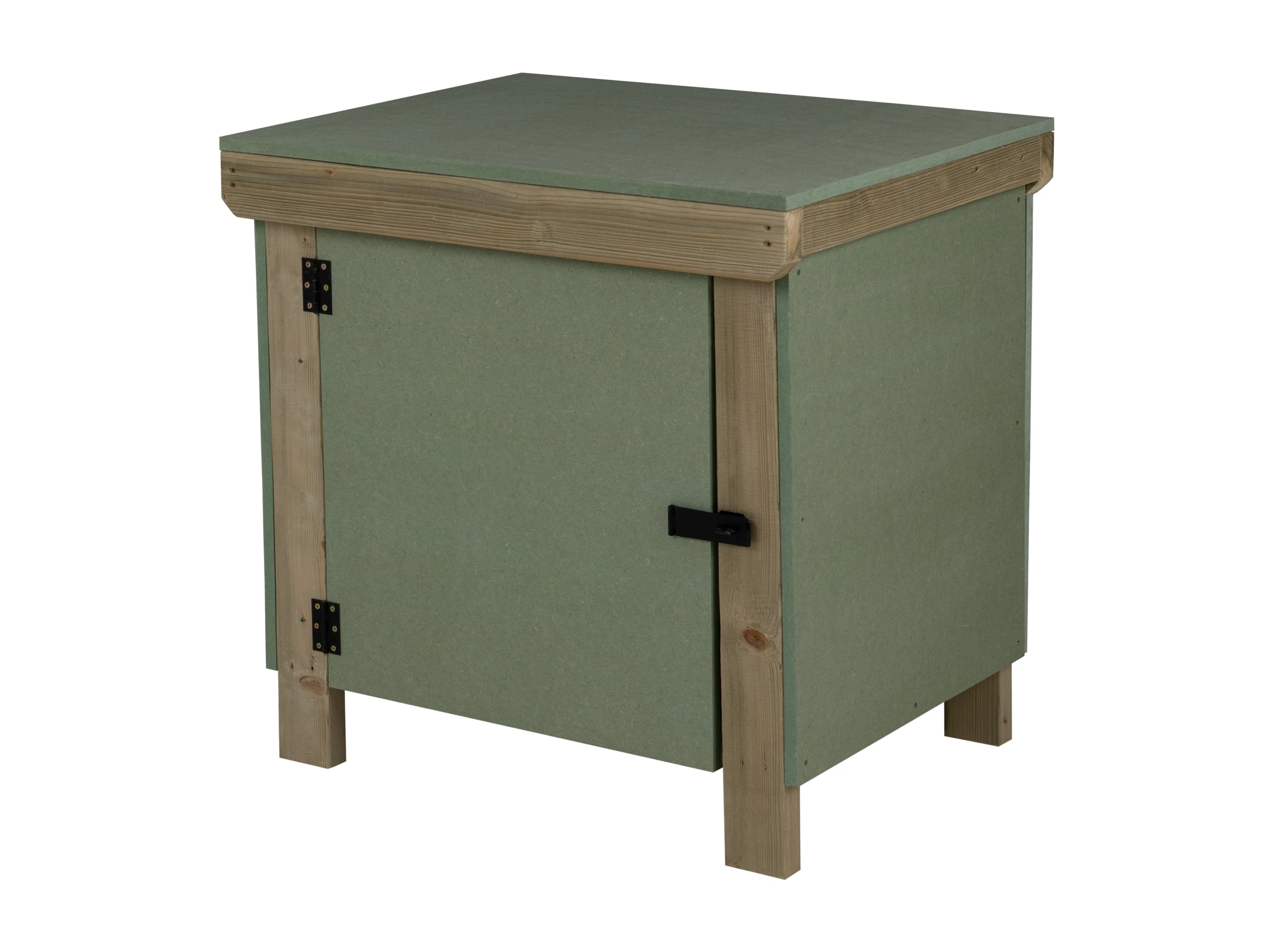 Wooden UniMDF Moisture Resistant Workbench With Lockable Cupboard (V.9) Double Shelf - Image 4