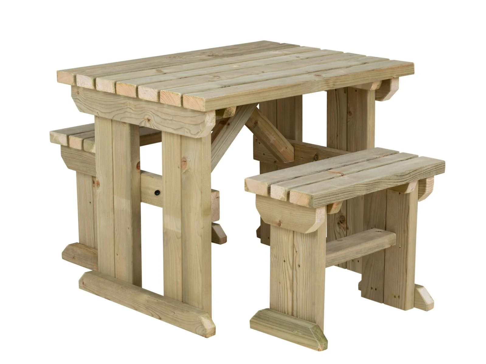 Yews Space Saving Picnic Table and Benches Set - Image 8